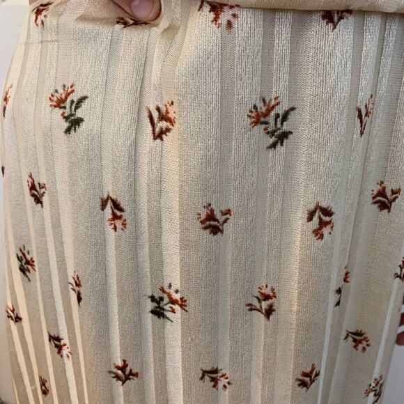 Vintage 1980’s Billowy Flutter Sleeve Print Dress Sz 10 - Picture 3 of 5